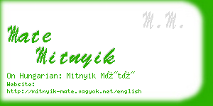 mate mitnyik business card